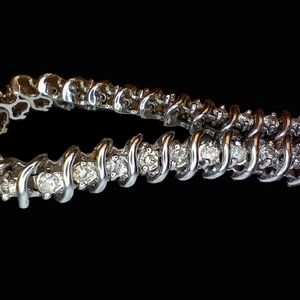 Tennis bracelet white gold 4 carat new